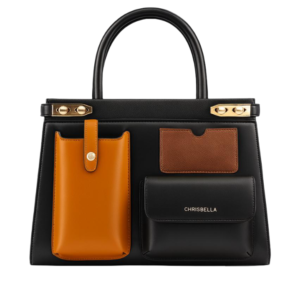 CHRISBELLA Genuine Leather Ladies Handbag with Matching Wallet