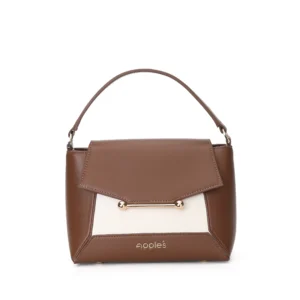 APPLES Women's Small Leather Handbag – Elegant Top Handle & Crossbody Bag (23 × 18 × 12 cm)